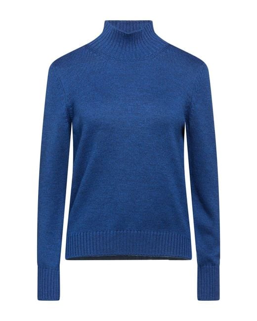 Gran Sasso Blue Turtleneck Virgin Wool
