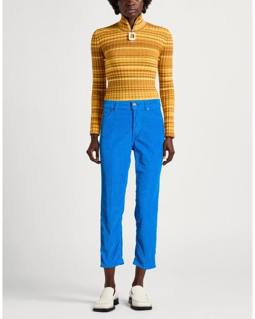 Dondup Blue Midnight Pants Cotton, Lyocell, Elastane
