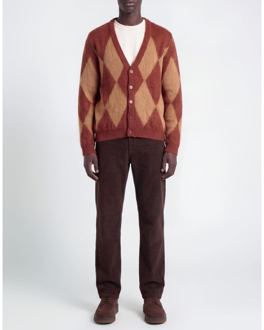 MARSĒM Brown Cardigan Polyacrylic, Mohair Wool, Polyamide, Polyester for men