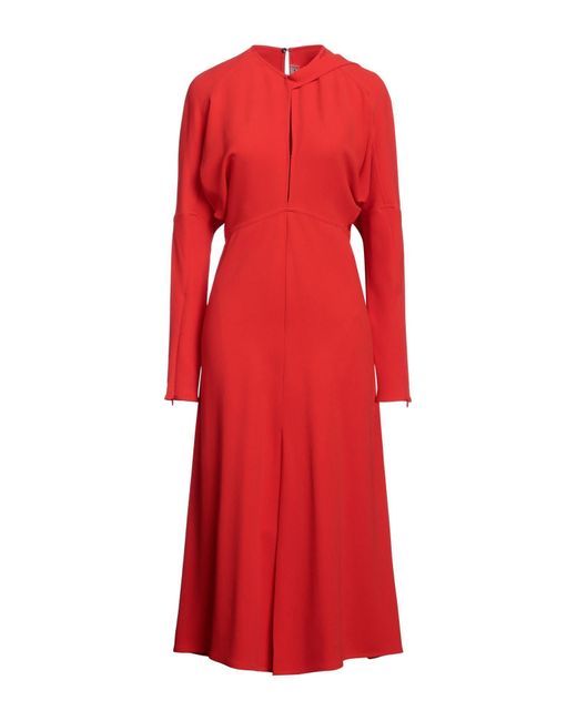 Vestito Midi di Victoria Beckham in Red