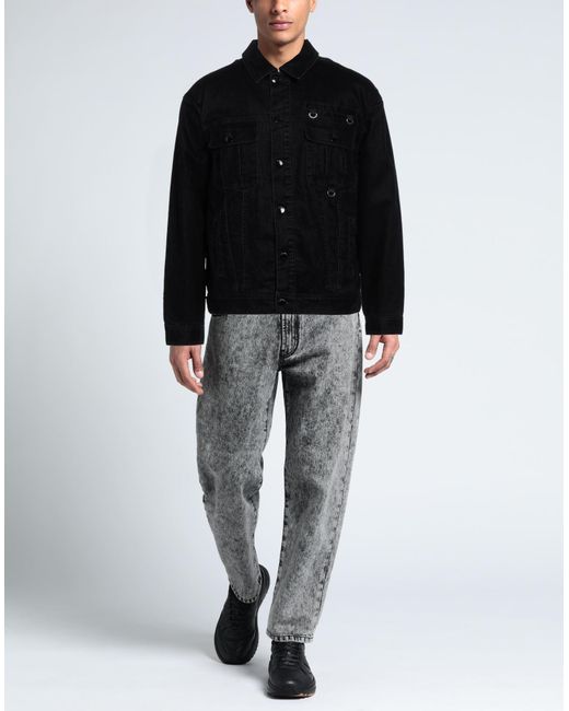 LIU REGALI Black Denim Outerwear for men