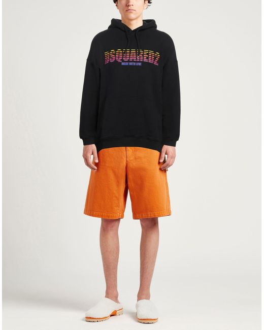 DSquared² Black Sweatshirt Cotton for men