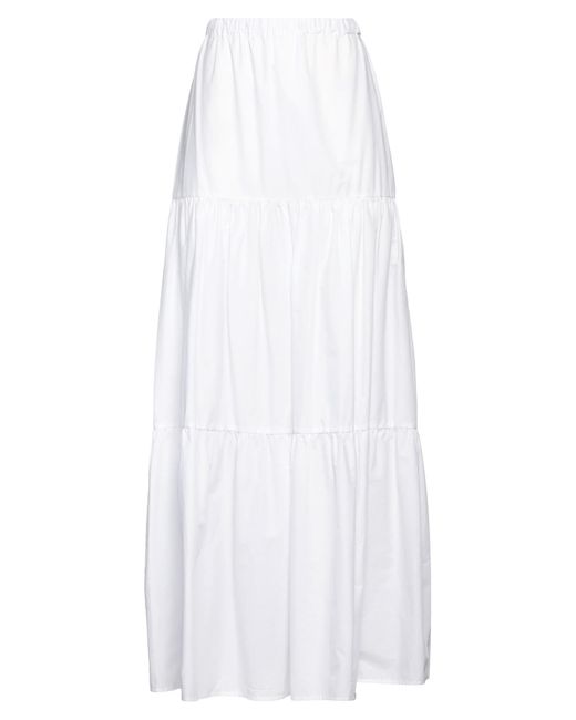 Pinko White Maxi Skirt
