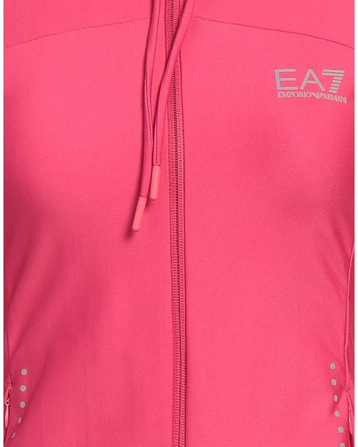 EA7 Pink Sweatshirt Polyester, Elastane