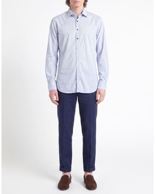 Aglini Blue Sky Shirt Cotton, Polyamide, Elastane for men
