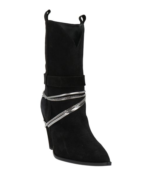 Dondup Black Ankle Boots Leather