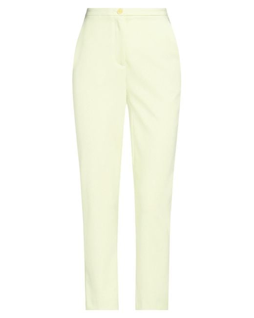 Patrizia Pepe Yellow Pants Polyester, Elastane
