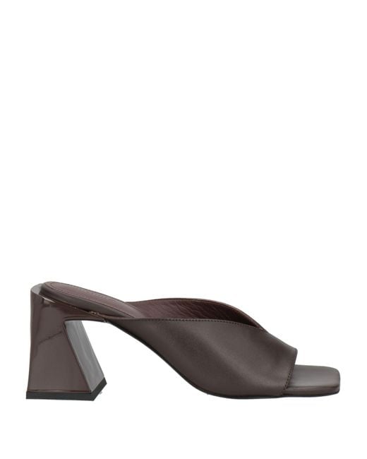 Alohas Gray Dark Sandals Leather