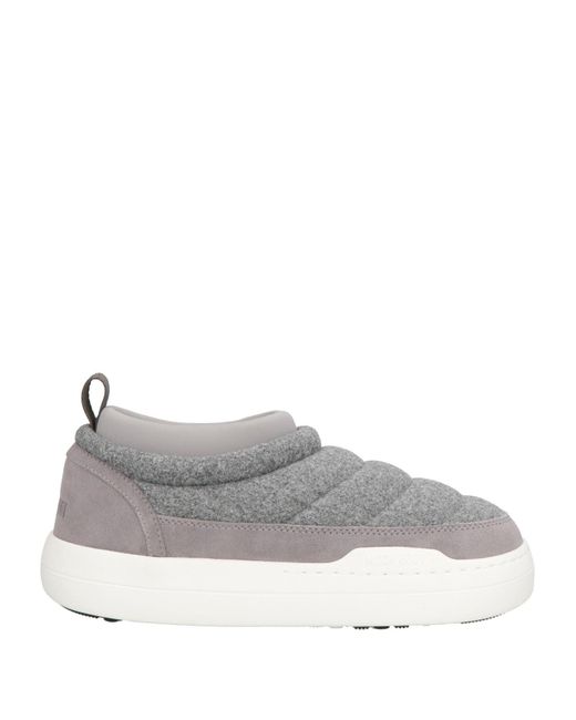 Moon Boot Gray Sneakers Textile Fibers, Leather