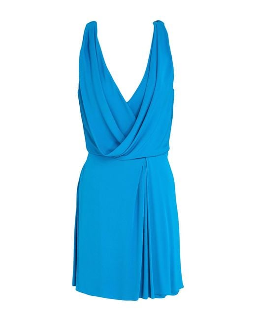 Alberta Ferretti Blue Mini Dress Viscose