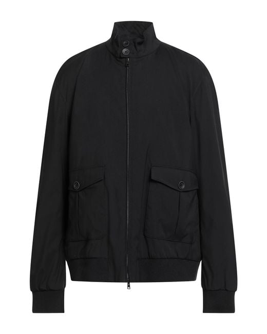 Herno Black Jacket Wool, Polyamide, Elastane, Polyurethane for men