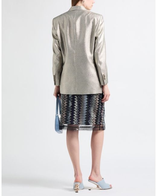 Lardini Gray Blazer Polyester, Viscose, Polyamide
