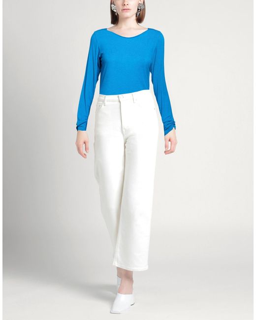 JUSTMINE Blue Azure T-Shirt Viscose, Merino Wool, Elastane