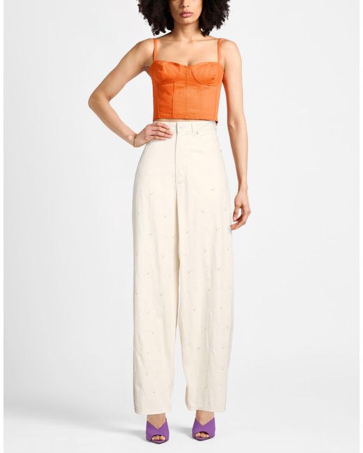 Marni White Cream Jeans Cotton