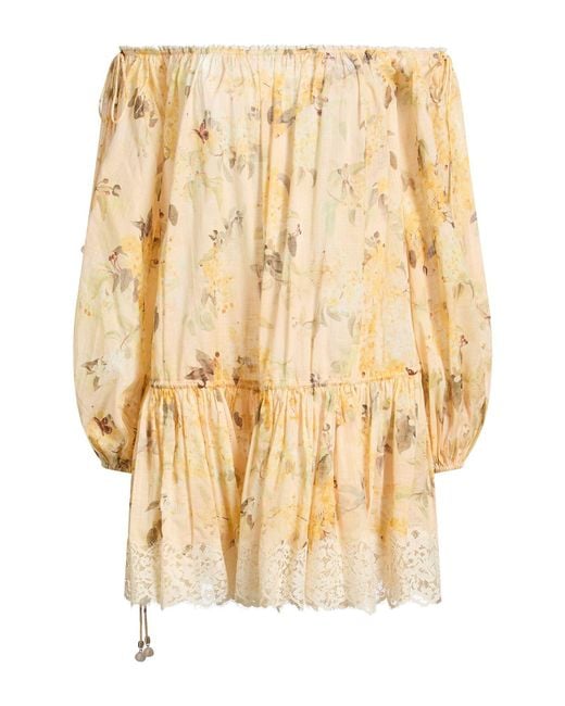 Zimmermann Natural Mini Dress