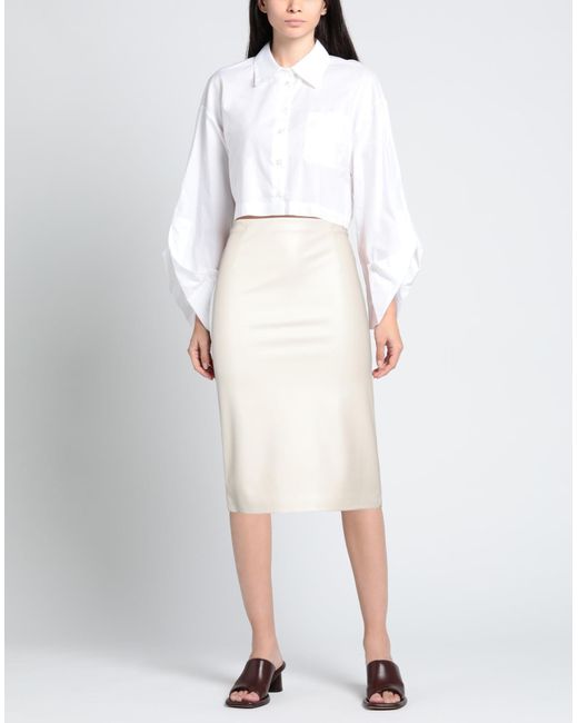 Jucca White Midi Skirt