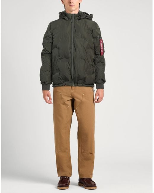 Alpha Industries Green Puffer Polyester for men
