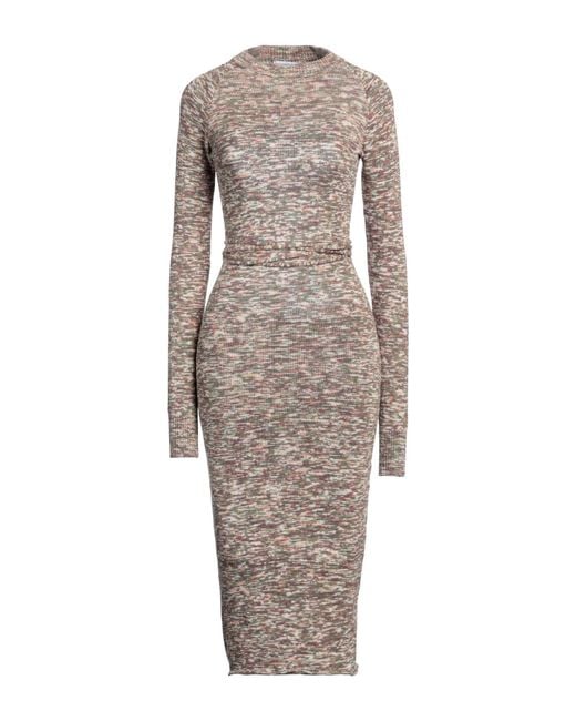 The Attico Gray Midi Dress