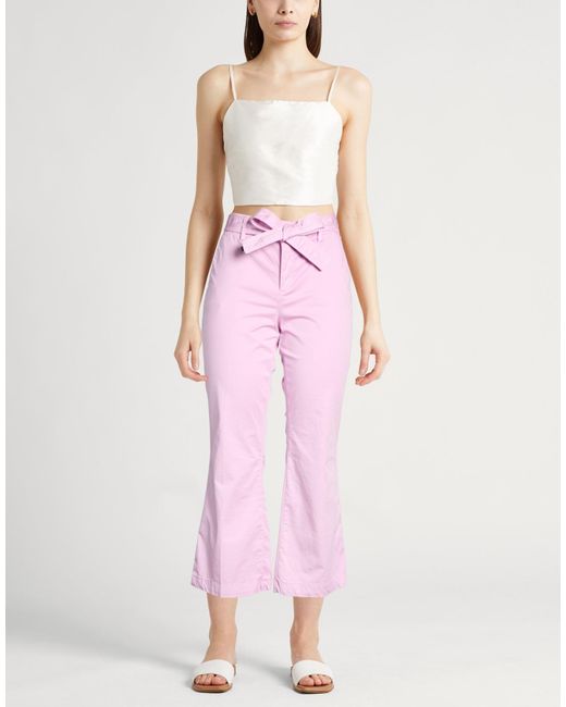 Liu Jo Pink Pants Cotton, Elastane