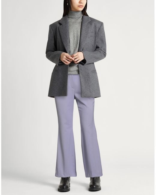 Lardini Purple Lilac Pants Polyester, Wool, Elastane