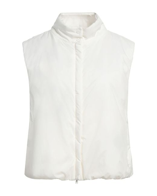 Herno White Vest Polyamide, Polyurethane Coated