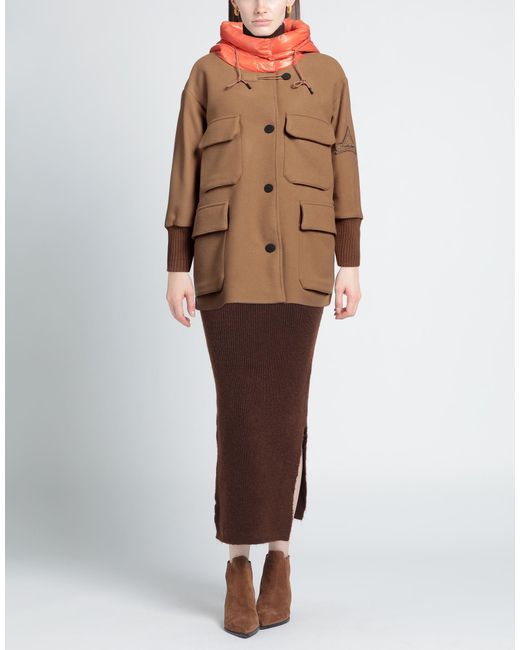 Holubar Brown Coat Virgin Wool, Polyamide