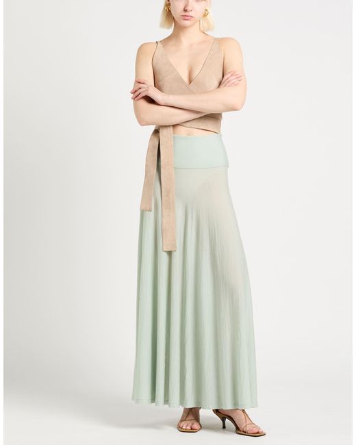 Alaïa Blue Maxi Skirt Virgin Wool