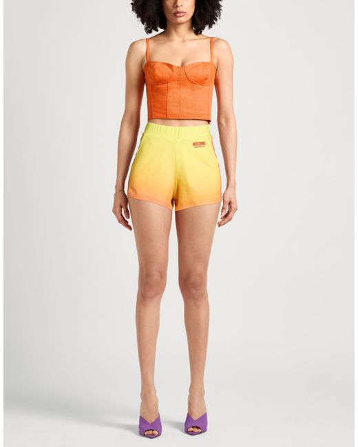 Moschino Yellow Shorts & Bermuda Shorts Cotton, Elastane