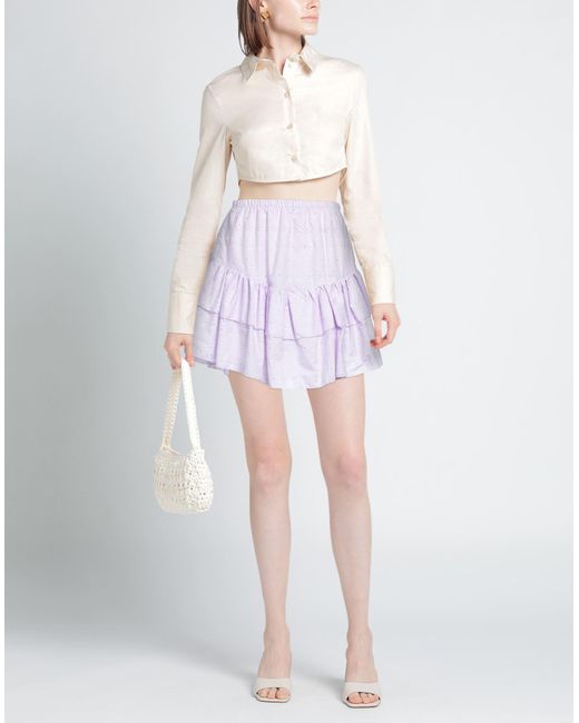 Odi Et Amo Purple Mini Skirt