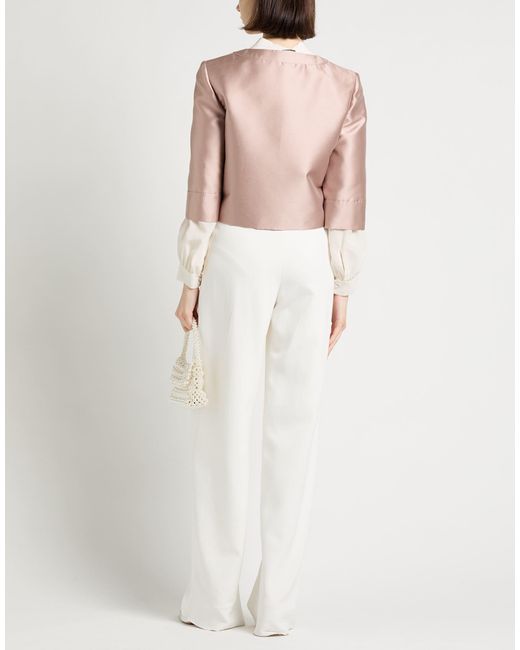 Alberta Ferretti Pink Silk Blend Single-Breasted Jacket