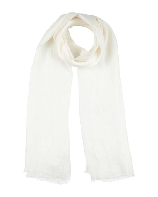 Alpha Studio White Scarf Linen