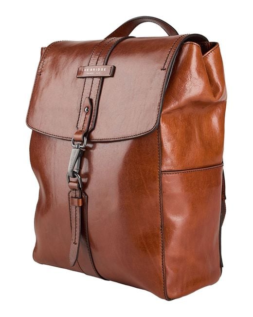 The Bridge Brown Tan Backpack Leather for men