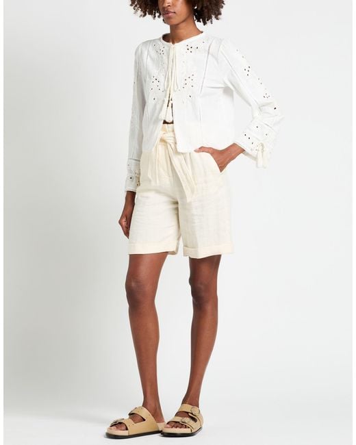 Twinset White Jacket Cotton, Linen