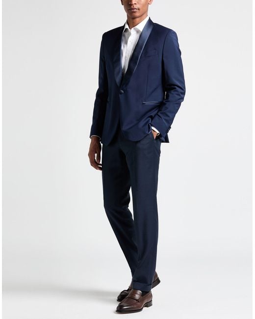Brian Dales Blue Blazer Wool, Polyester, Elastane for men
