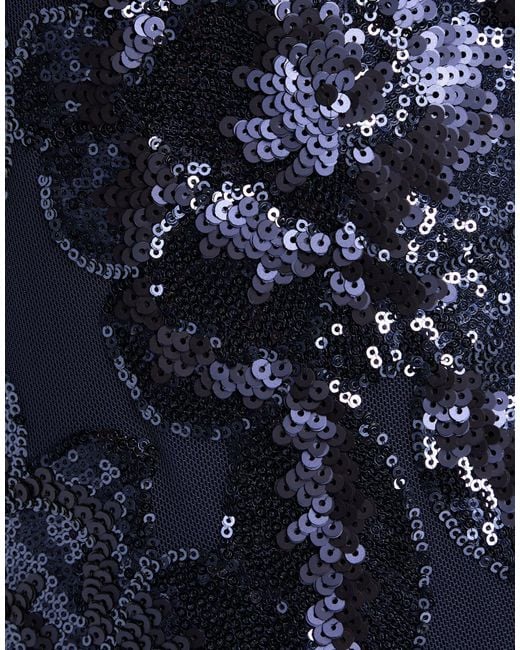 FRANK LYMAN Blue Midi Dress Polyester, Elastane