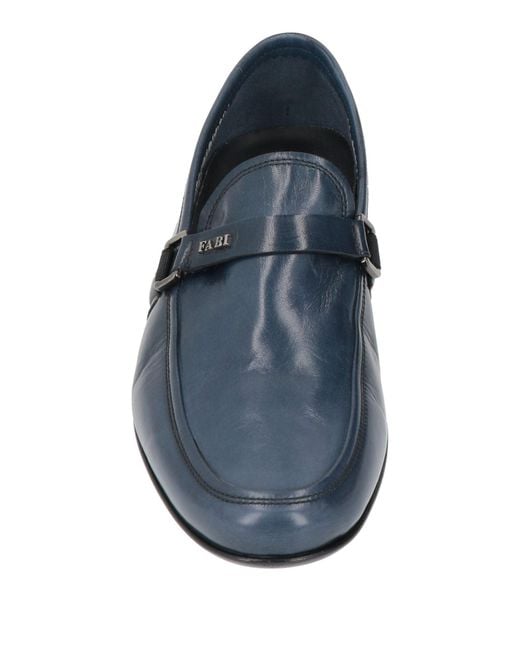Fabi Blue Loafers Leather for men