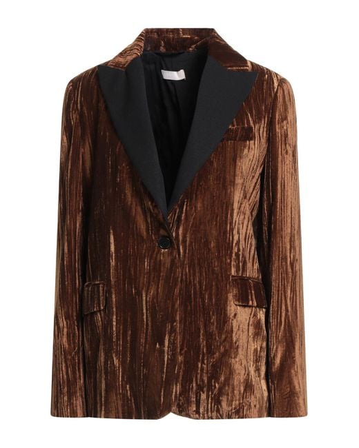 Liu Jo Brown Blazer Polyester