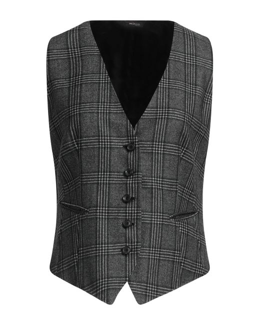 Kiton Black Steel Tailored Vest Wool