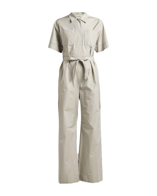 Peserico White Jumpsuit Cotton, Polyester