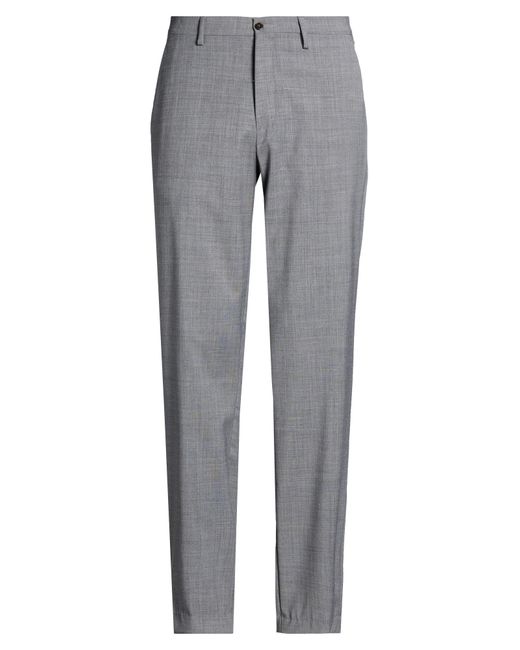 BRO-SHIP Gray Pants Polyester, Wool, Elastane for men