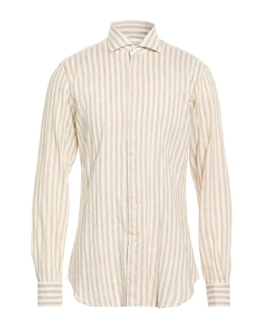 Barba Napoli White Culto Shirt Linen, Lyocell for men