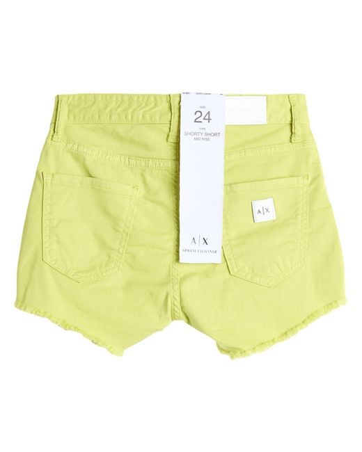 ARMANI EXCHANGE Yellow Shorts & Bermuda Shorts