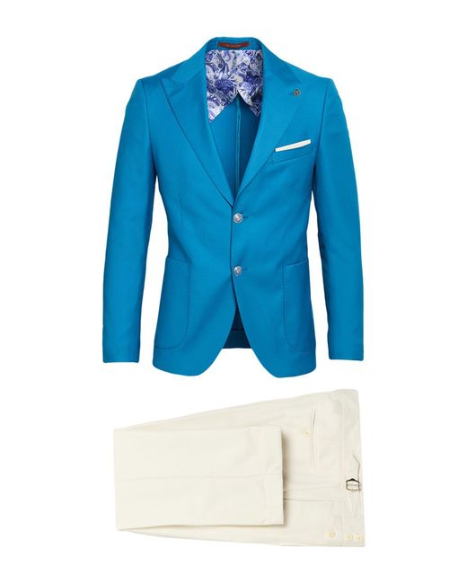 SUIT SARTORIA Blue Azure Suit Pes, Viscose, Elastane for men
