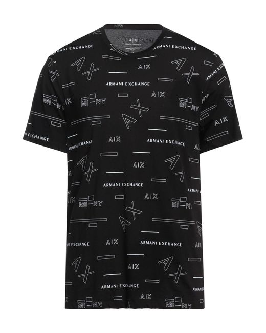 ARMANI EXCHANGE T shirt in Black for Men Lyst