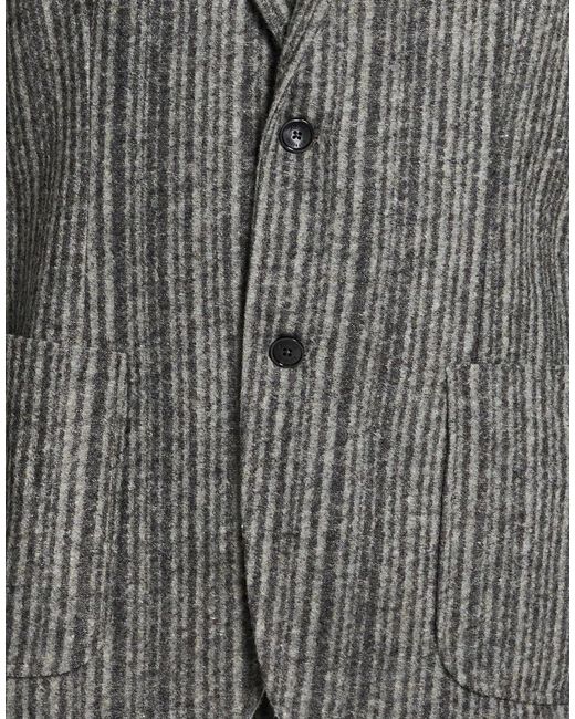 DISTRETTO 12 Gray Blazer Polyester, Wool, Polyacrylic for men