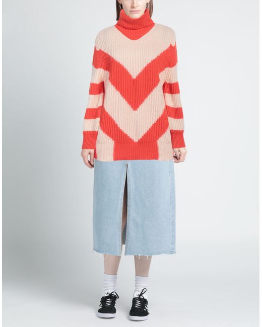 19.70 Nineteen Seventy Red Rollkragenpullover