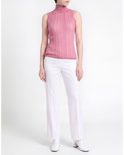 Grifoni Pink Turtleneck Virgin Wool