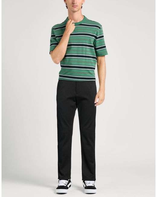 Dondup Black Pants Viscose, Polyester, Polyamide, Elastane for men
