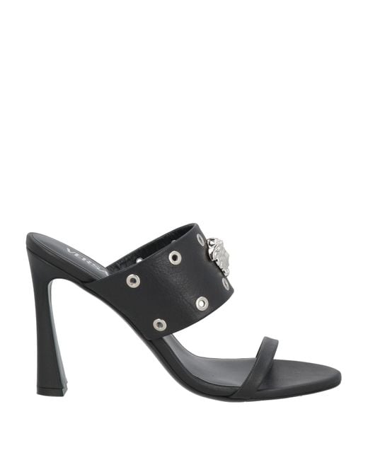 Versace Black Sandals Leather