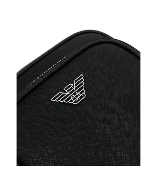 Emporio Armani Kuriertasche mit Logo-Schild in Black für Herren